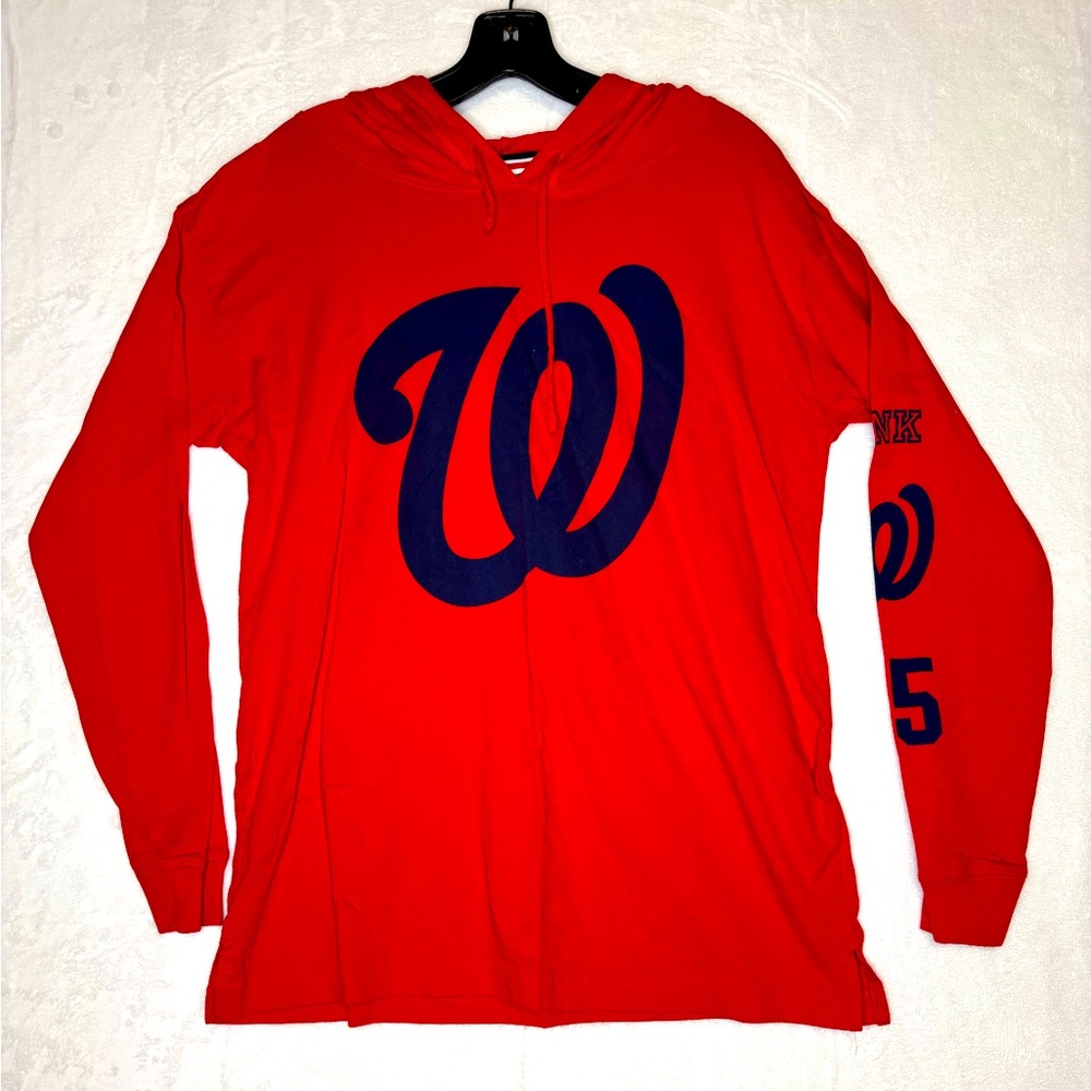 Victoria’s Secret Washington Nationals hooded long sleeve tee